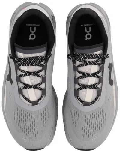 On Breathable Grey Sneakers With Robust Rubber Sole In Gray