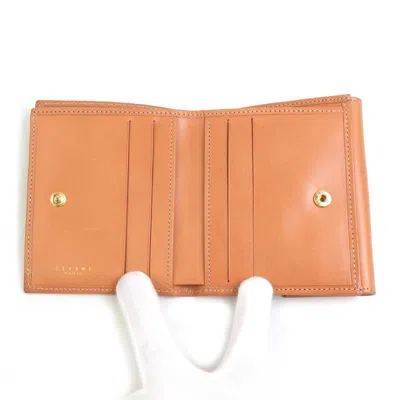 Pre-owned Celine Macadam Brown Leather Pvc Wallet (bi-fold) ()