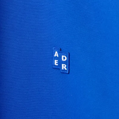 Adererror Cotton Sweatshirt With Tetris Logo Patch In Blue