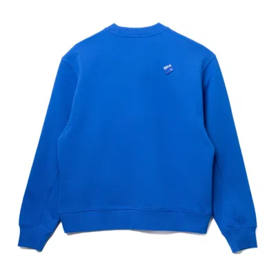 Adererror Cotton Sweatshirt With Tetris Logo Patch In Blue