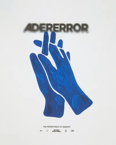 Adererror Semi-oversized T-shirt With Artistic Handwork Print In White