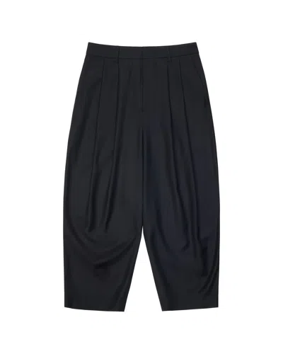 Adererror Ankle-length Balloon Pants With Signature Zigzag Stitch In Black