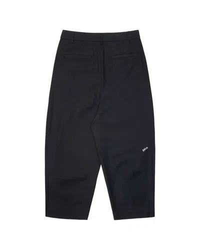 Adererror Ankle-length Balloon Pants With Signature Zigzag Stitch In Black