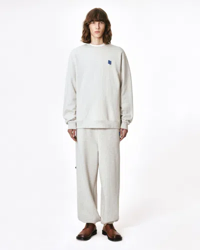 Adererror Semi-oversized Cotton Sweatshirt With Tetris Logo Patch In Neutral
