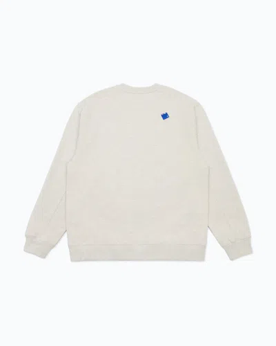 Adererror Semi-oversized Cotton Sweatshirt With Tetris Logo Patch In Neutral