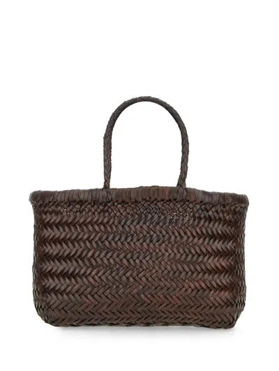 Dragon Diffusion Woven Mini Bag Top Handles In Brown
