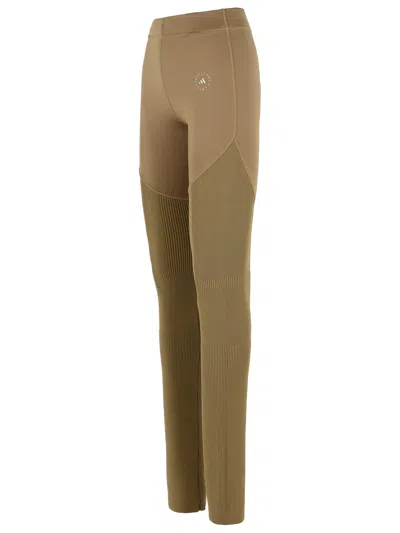 Adidas By Stella Mccartney Army Polyester Blend Trousers In Brown