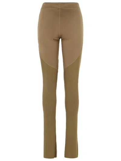 Adidas By Stella Mccartney Army Polyester Blend Trousers In Brown