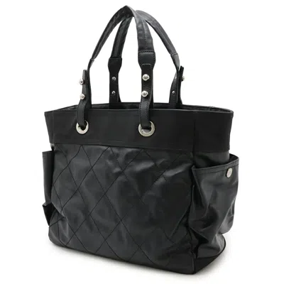 Pre-owned Chanel Black Coated Canvas Pouch Shoulder Bag Tote Bag ()