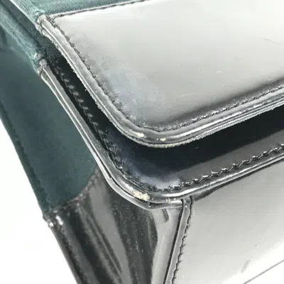 Pre-owned Chanel Black Dark Green Jersey Shoulder Bag ()