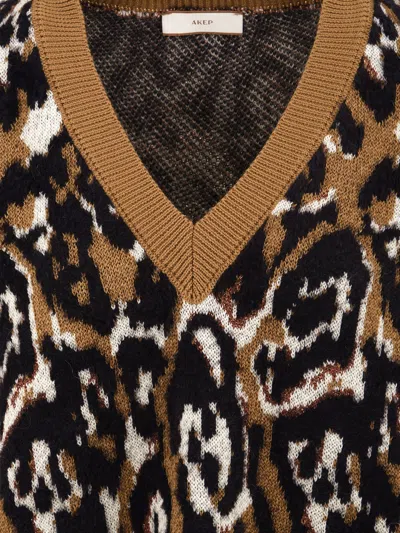 Akep Sweaters Multi Colour In Brown