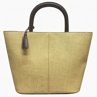 Pre-owned Chanel Brown Straw Leather Tote Bag ()