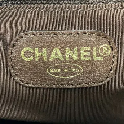 Pre-owned Chanel Brown Straw Leather Tote Bag ()