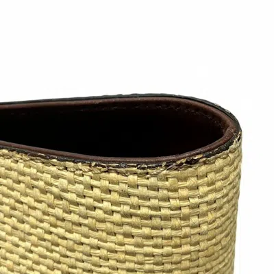 Pre-owned Chanel Brown Straw Leather Tote Bag ()