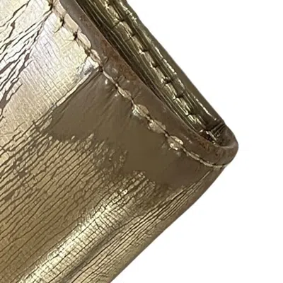 Pre-owned Chanel Gold Leather Long Wallet (bi-fold) ()