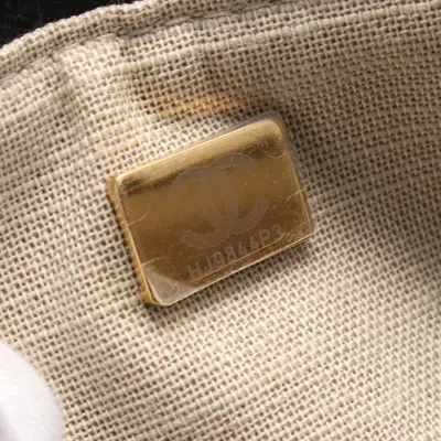 Pre-owned Chanel Navy Canvas Leather Shoulder Bag ()