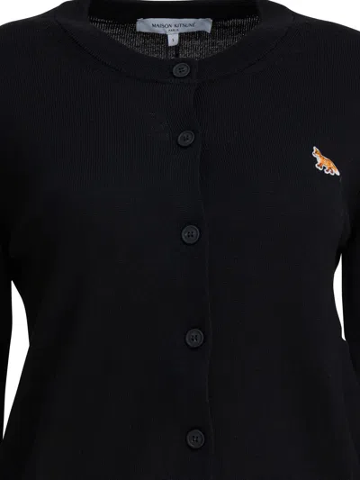 Maison Kitsuné Baby Fox Knitwear Black In Black