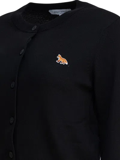 Maison Kitsuné Baby Fox Knitwear Black In Black