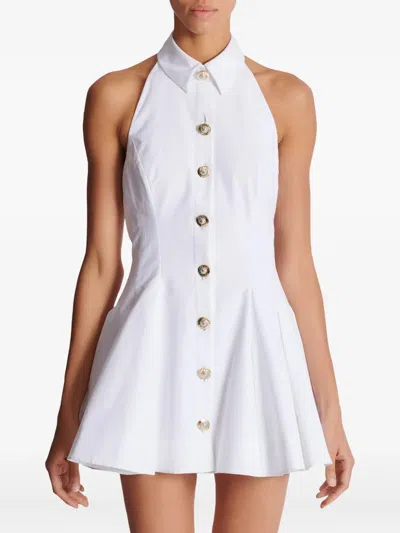 Balmain Backless Dress In White