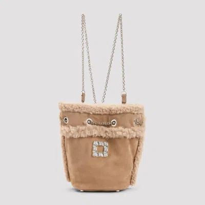 Roger Vivier Tres Vivier Backpack With Buckle And Chain Strap In Multi