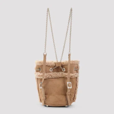 Roger Vivier Tres Vivier Backpack With Buckle And Chain Strap In Multi