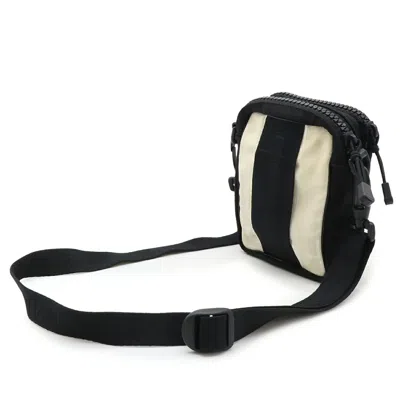 Pre-owned Chanel Sport Black White Yellow Nylon Pochette Pouch Shoulder Bag ()
