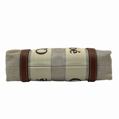 Pre-owned Chloé Beige Brown Canvas Leather Tote Bag ()