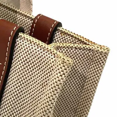 Pre-owned Chloé Beige Brown Canvas Leather Tote Bag ()