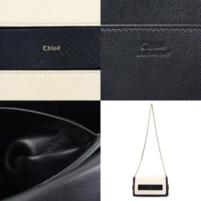 Pre-owned Chloé Black Ivory Leather Shoulder Bag ()