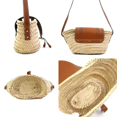 Pre-owned Chloé Brown Straw Leather Shoulder Bag ()