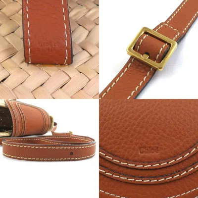 Pre-owned Chloé Brown Straw Leather Shoulder Bag ()