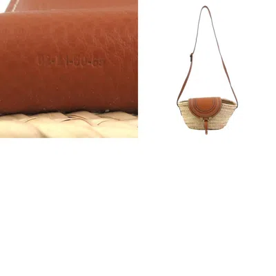 Pre-owned Chloé Brown Straw Leather Shoulder Bag ()