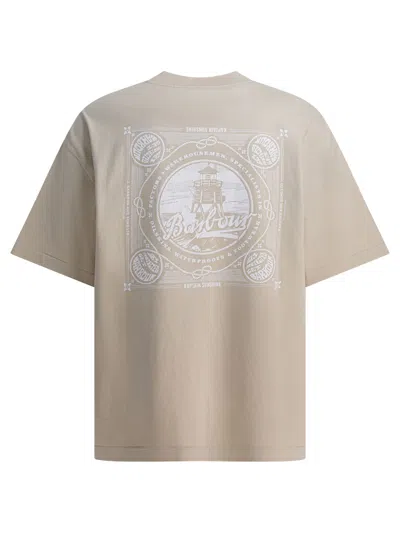 Barbour X Kaptain Sunshine T-shirts White In Gold
