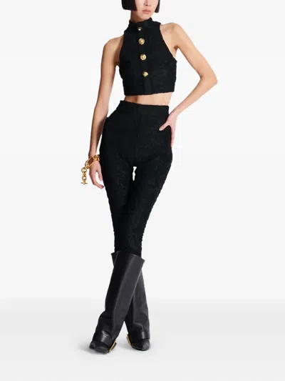 Balmain Baroque-pattern Buttoned Top