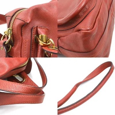 Pre-owned Chloé Red Color Leather Handbag Shoulder Bag ()