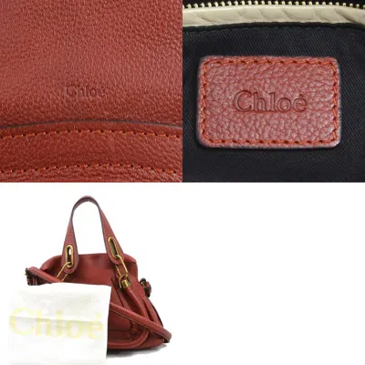 Pre-owned Chloé Red Color Leather Handbag Shoulder Bag ()