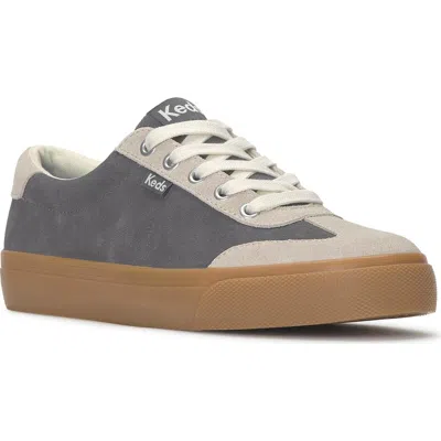Keds Women's Jump Kick T-toe Suede Lace Up Leather Sneakers In Gray