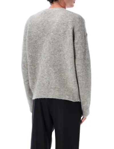 Ami Alexandre Mattiussi Ami Paris Alpaca Blend Crew Neck Sweater In Gray
