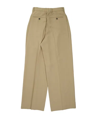 Ami Alexandre Mattiussi Beige Tailored Trousers With Pleated Front In Brown