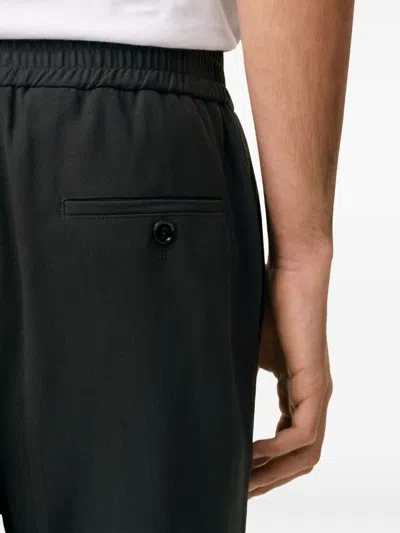 Ami Alexandre Mattiussi Tailored Grey Trousers With Elastic Waistband In Blue