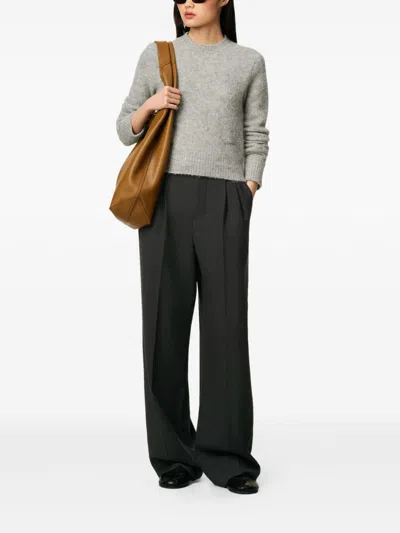 Ami Alexandre Mattiussi High-waist Tailored Suit Pants With Wide-leg Silhouette In Black