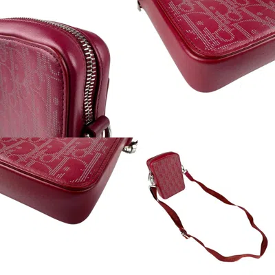 Pre-owned Dior Christian  Red Color Leather Shoulder Bag ()