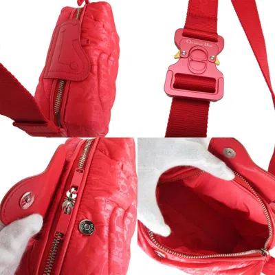 Pre-owned Dior Christian  Red Color Nylon Shoulder Bag ()