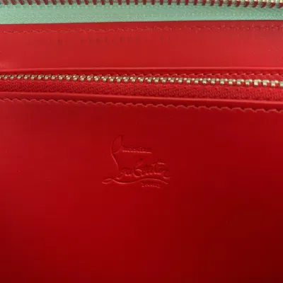 Pre-owned Christian Louboutin Blue Multi-color Leather Long Wallet (bi-fold) ()