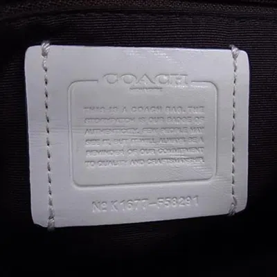 Pre-owned Coach Beige Ivory Pvc Leather Handbag Shoulder Bag Tote Bag ()