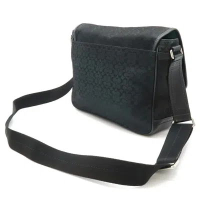 Pre-owned Coach Black Canvas Leather Shoulder Bag ()