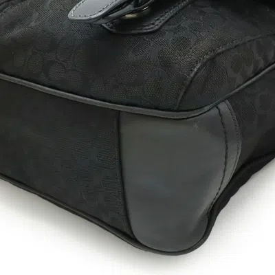 Pre-owned Coach Black Canvas Leather Shoulder Bag ()