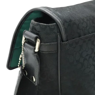 Pre-owned Coach Black Canvas Leather Shoulder Bag ()