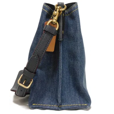 Pre-owned Coach Blue Denim Canvas Leather Shoulder Bag ()