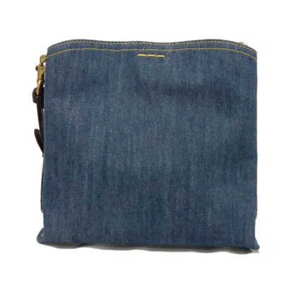 Pre-owned Coach Blue Denim Canvas Leather Shoulder Bag ()